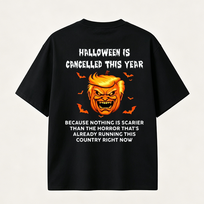 Halloween Is Cancelled This Year Funny Pumpkin Graphic T-Shirt for Spooky Season Lovers