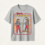 Funny “You Stress Me Out” Mirror Graphic T-Shirt with Retro Self-Deprecating Humor for Women