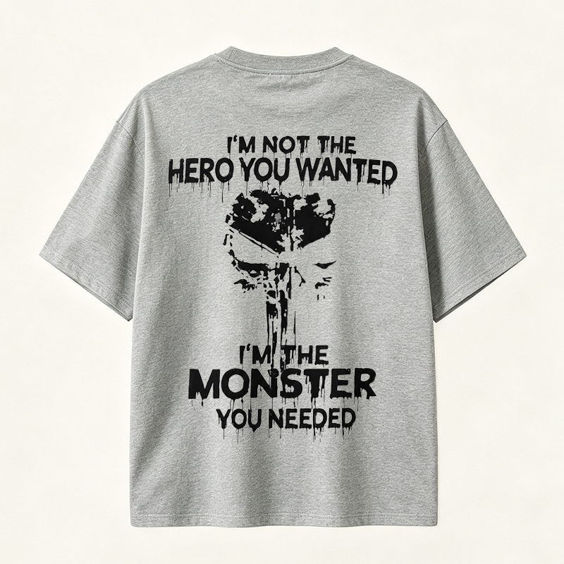 Dark Horror Graphic T Shirt for Men Featuring Monster Design, Gothic Style and Powerful Streetwear Attitude