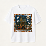 Vintage Halloween T Shirt for Men and Women Featuring Spooky Haunted House, Ghosts and Cute Trick or Treat Design