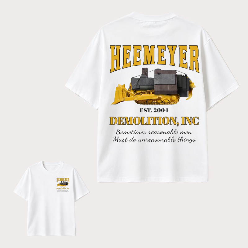 Heemeyer Demolition Vintage Heavy Equipment T-Shirt, Construction Worker Graphic Tee