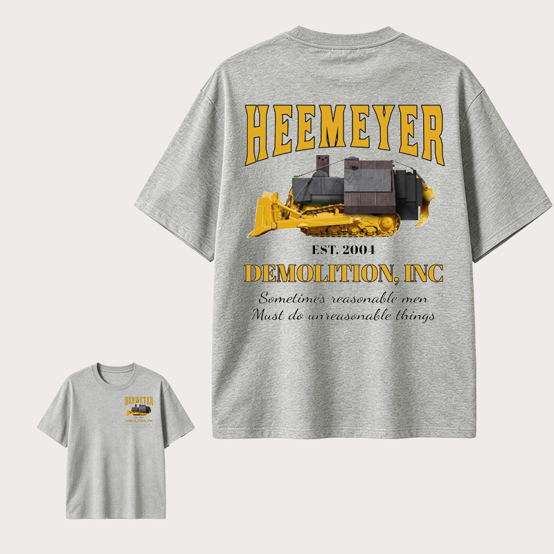 Heemeyer Demolition Vintage Heavy Equipment T-Shirt, Construction Worker Graphic Tee