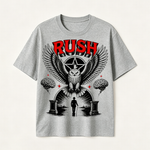Rush Eagle Vintage Graphic T-Shirt, Dark Rock Inspired Symbolic Design Tee