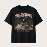 Yellowstone National Park Vintage T-Shirt, Western Wildlife Adventure Graphic Tee