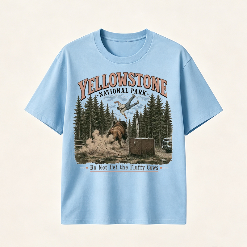 Yellowstone National Park Vintage T-Shirt, Western Wildlife Adventure Graphic Tee