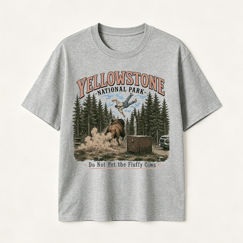 Yellowstone National Park Vintage T-Shirt, Western Wildlife Adventure Graphic Tee