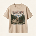 Yellowstone National Park Vintage T-Shirt, Western Wildlife Adventure Graphic Tee