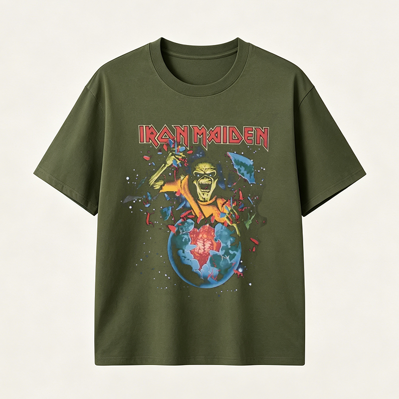 Iron Maiden Graphic T-Shirt Featuring Explosive Eddie Artwork for Bold Heavy Metal Fans and Concert Looks