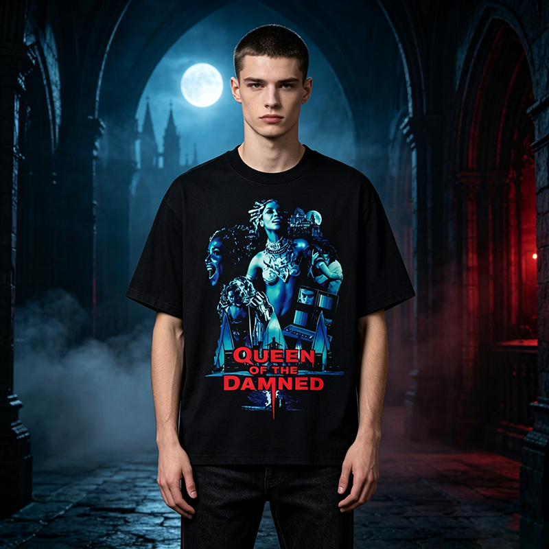 Queen of the Damned Gothic Vampire Graphic T-Shirt – Dark Fantasy Streetwear for Bold Alternative Style