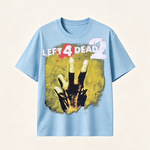 Left 4 Dead Inspired Horror Graphic T-Shirt with Zombie Survival Style and Dark Gaming Aesthetic