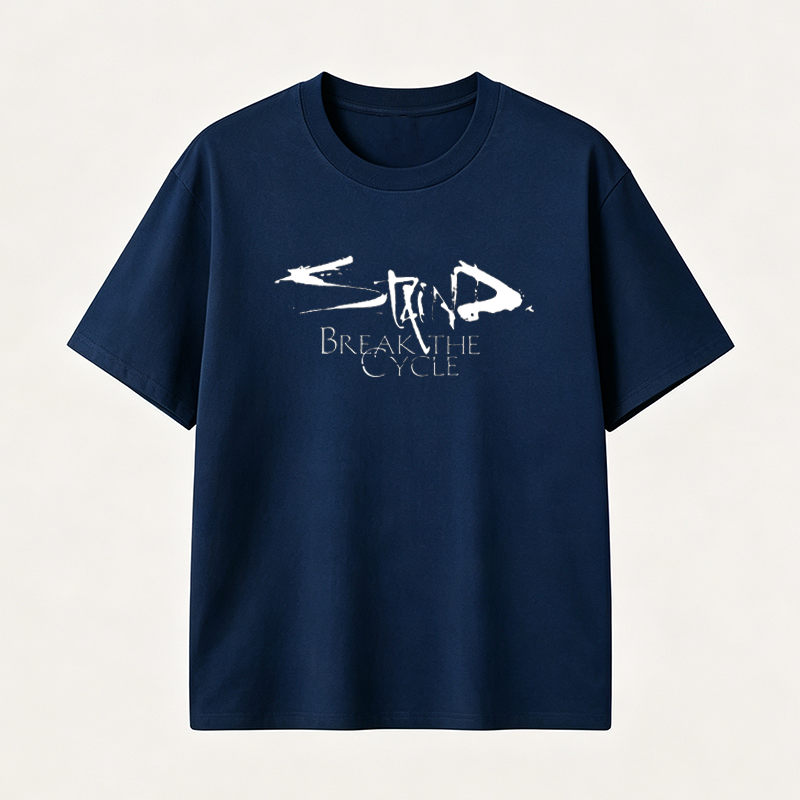 Break The Cycle Abstract Graphic T-Shirt with Dark Artistic Design for Modern Streetwear Style