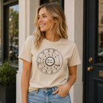Vintage Rotary Phone Dial Pattern T-Shirt--VINT008
