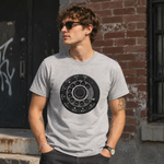 Vintage Rotary Phone Dial Pattern T-Shirt--VINT036