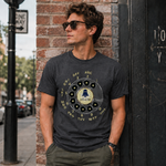 Vintage Rotary Phone Dial Pattern T-Shirt--VINT037