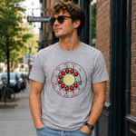 Vintage Rotary Phone Dial Pattern T-Shirt--VINT044