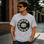 Vintage Rotary Phone Dial Pattern T-Shirt--VINT047