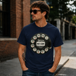 Vintage Rotary Phone Dial Pattern T-Shirt--VINT047