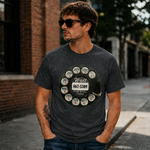 Vintage Rotary Phone Dial Pattern T-Shirt--VINT047