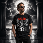 Rush Eagle Vintage Graphic T-Shirt, Dark Rock Inspired Symbolic Design Tee