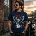 Rush Eagle Vintage Graphic T-Shirt, Dark Rock Inspired Symbolic Design Tee