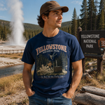Yellowstone National Park Vintage T-Shirt, Western Wildlife Adventure Graphic Tee