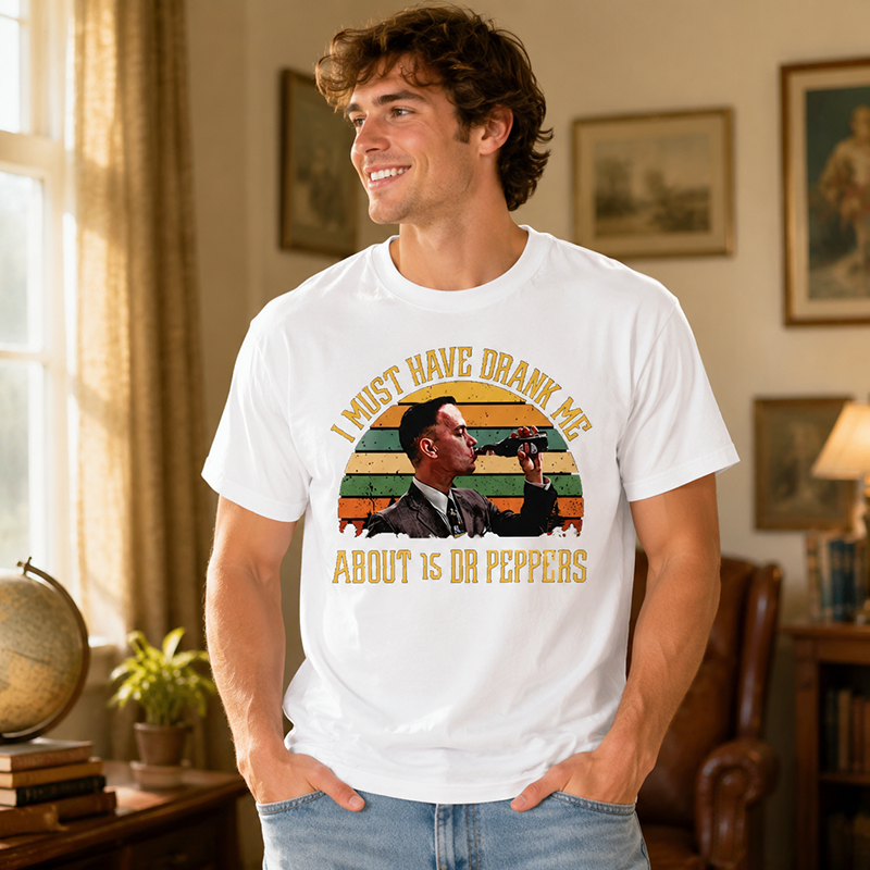Vintage Dr Pepper Inspired Graphic T-Shirt, Retro Soda Culture Casual Tee