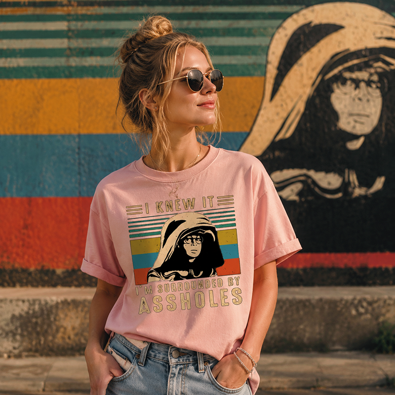 Vintage Rebel Graphic T-Shirt, Retro Attitude Streetwear Tee with Bold Statement Design