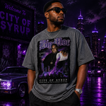 Big Moe Inspired Graphic T-Shirt with Purple Street Art Design and Hip Hop Culture Style