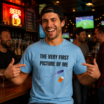 Funny Beer Lover T Shirt for Men Featuring A Hilarious First Picture Joke and Unique Meme Style Design