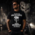 Dark Horror Graphic T Shirt for Men Featuring Monster Design, Gothic Style and Powerful Streetwear Attitude