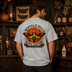 Buffalo Bill’s Body Lotion Horror Moth Graphic Halloween T-Shirt with Vintage Front and Back Print