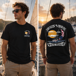 Boats N Hoes Vintage Sailing T-Shirt, Nautical American Coastal Graphic Tee