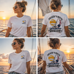 Boats N Hoes Vintage Sailing T-Shirt, Nautical American Coastal Graphic Tee
