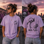 Dark Gothic Couple T Shirt Featuring Skeleton Love Design and “Better Together” Romantic Alternative Style