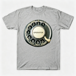Vintage Rotary Phone Dial Pattern T-Shirt--VINT034