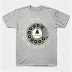 Vintage Rotary Phone Dial Pattern T-Shirt--VINT027