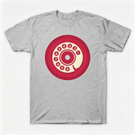 Vintage Rotary Phone Dial Pattern T-Shirt--VINT032