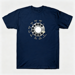 Vintage Rotary Phone Dial Pattern T-Shirt--VINT024