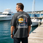 Boats N Hoes Vintage Sailing T-Shirt, Nautical American Coastal Graphic Tee
