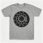 Vintage Rotary Phone Dial Pattern T-Shirt--VINT049