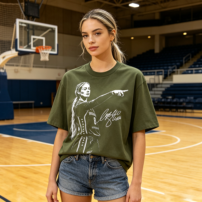 Women’s Basketball Legend Graphic T-Shirt, Vintage Court Style Athletic Fan Tee