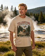 Yellowstone National Park Vintage T-Shirt, Western Wildlife Adventure Graphic Tee