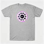 Vintage Rotary Phone Dial Pattern T-Shirt--VINT054