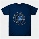 Vintage Rotary Phone Dial Pattern T-Shirt--VINT002