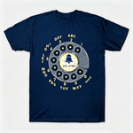 Vintage Rotary Phone Dial Pattern T-Shirt--VINT027