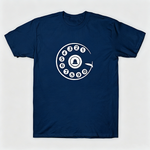 Vintage Rotary Phone Dial Pattern T-Shirt--VINT035