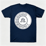 Vintage Rotary Phone Dial Pattern T-Shirt--VINT050