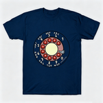Vintage Rotary Phone Dial Pattern T-Shirt--VINT044