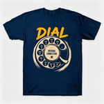 Vintage Rotary Phone Dial Pattern T-Shirt--VINT043