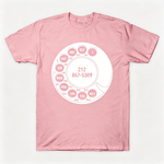 Vintage Rotary Phone Dial Pattern T-Shirt--VINT019